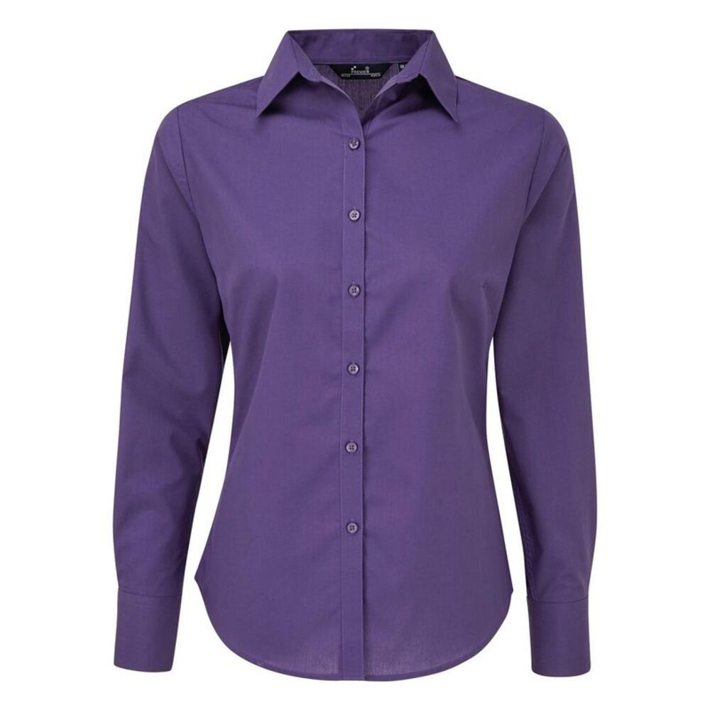 Premier Womens/Ladies Long-Sleeved Shirt / Purple